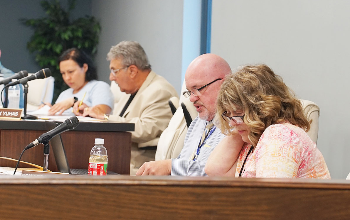 Edward Wehrer presents his budget for the West Mifflin Area School District